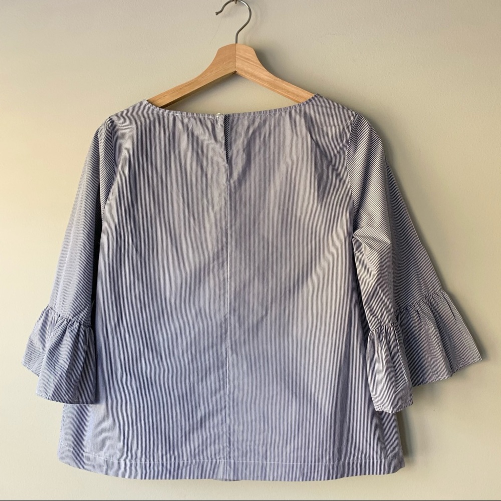 Madewell Pinstripe Blouse - Picture 3 of 5